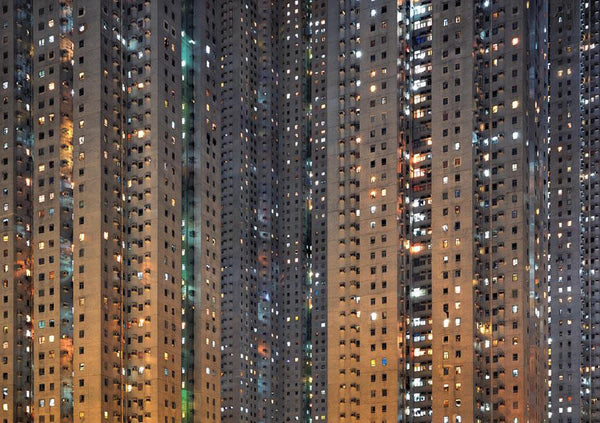 Michael Wolf - Night 7, Chromogenic Print Mounted to Archival Substrate, Framed in Black with Plexiglass, - Bau-Xi Gallery