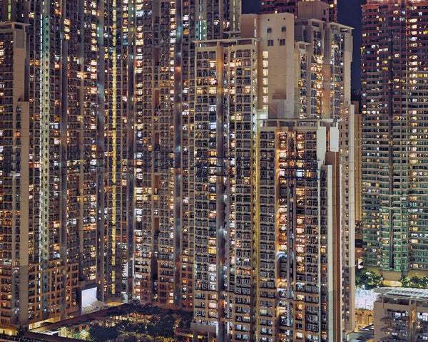 Michael Wolf - Night 06, Chromogenic Print Mounted to Archival Substrate, Framed in Black with Plexiglass, - Bau-Xi Gallery