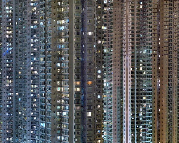 Michael Wolf - Night 22, Chromogenic Print Mounted to Archival Substrate, Framed in Black with Plexiglass, - Bau-Xi Gallery