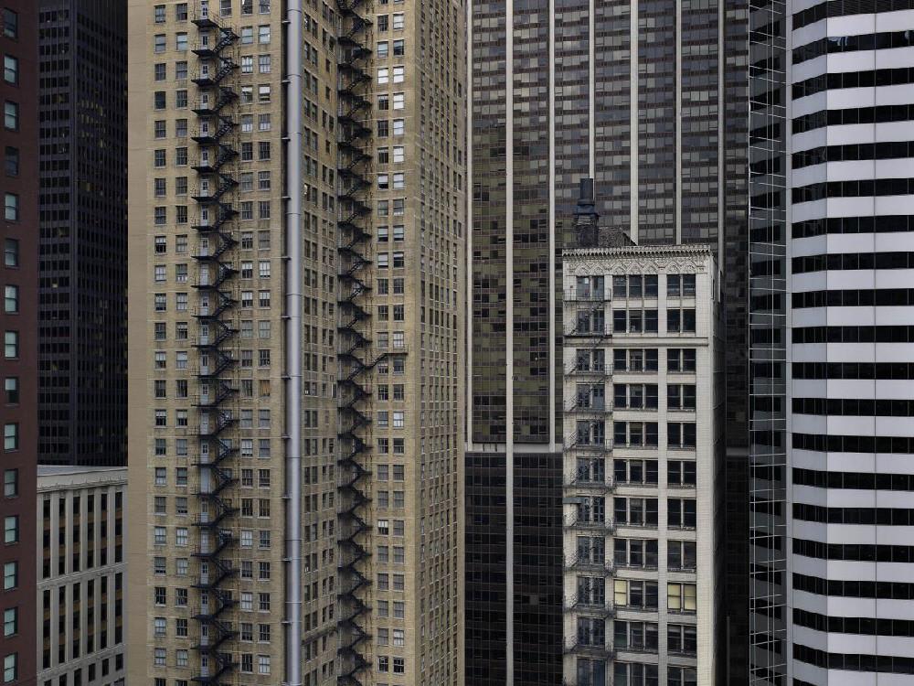 Michael Wolf - Transparent City 47, Chromogenic Print Mounted to Archival Substrate, Framed in Black with Plexiglass, - Bau-Xi Gallery