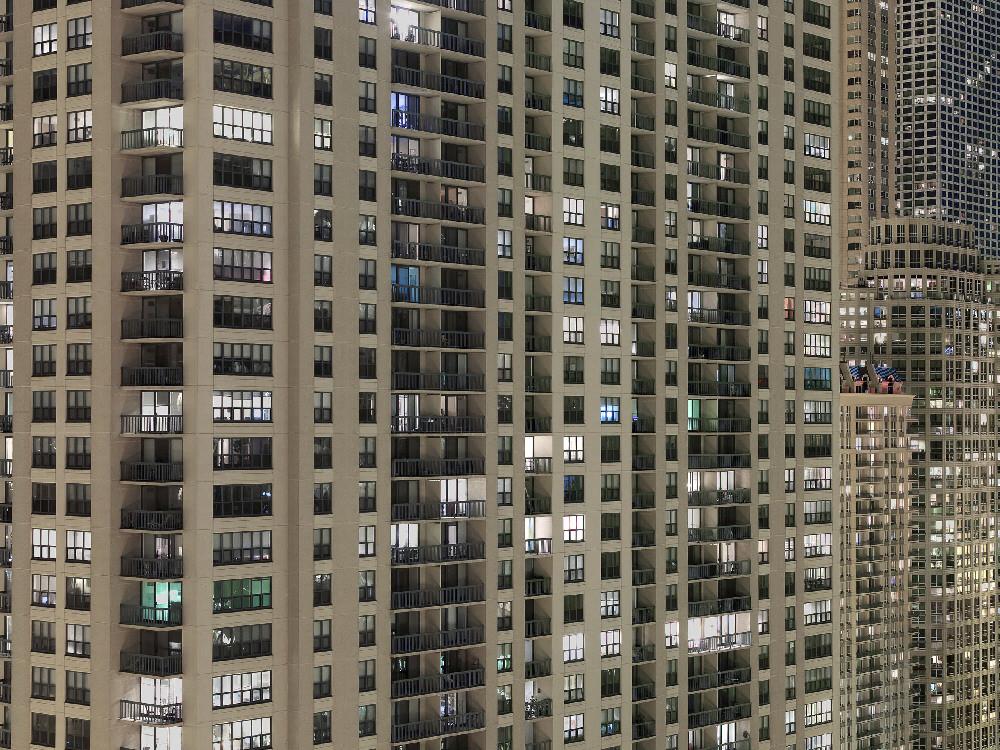 Michael Wolf - Transparent City 80, Chromogenic Print Mounted to Archival Substrate, Framed in Black with Plexiglass, - Bau-Xi Gallery