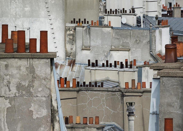 Michael Wolf - Paris Rooftops 11, Chromogenic Print Mounted to Archival Substrate, Framed in Black with Plexiglass, - Bau-Xi Gallery