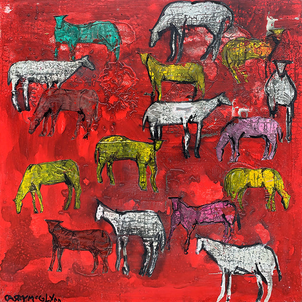Herd in Red Field