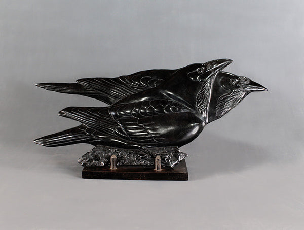 Tony Angell Artwork 'Ravens from the Ledge, ed. 1/6' | Available at fosterwhite.com