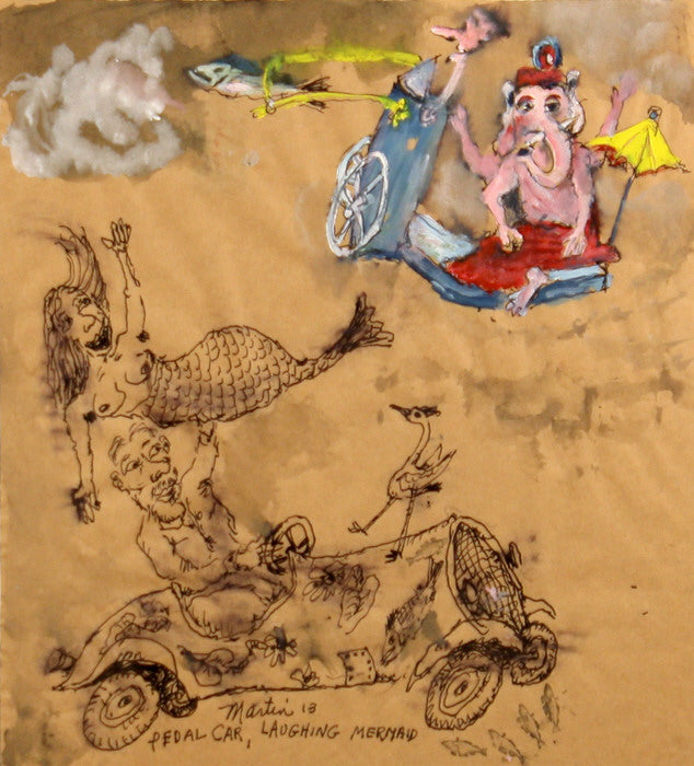 James Martin Artwork 'Pedal Car, Laughing Mermaid' | Available at fosterwhite.com