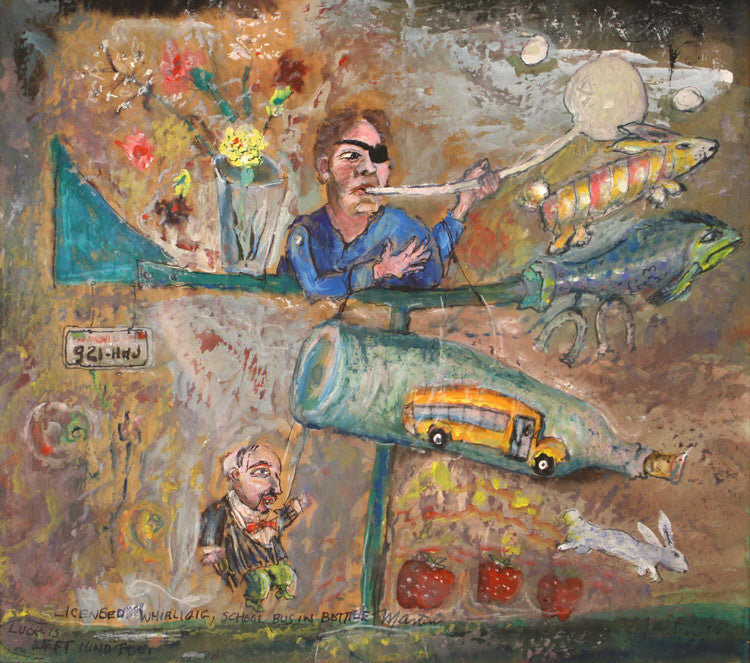 James Martin Artwork 'Licensed Whirligig, School Bus in Bottle' | Available at fosterwhite.com