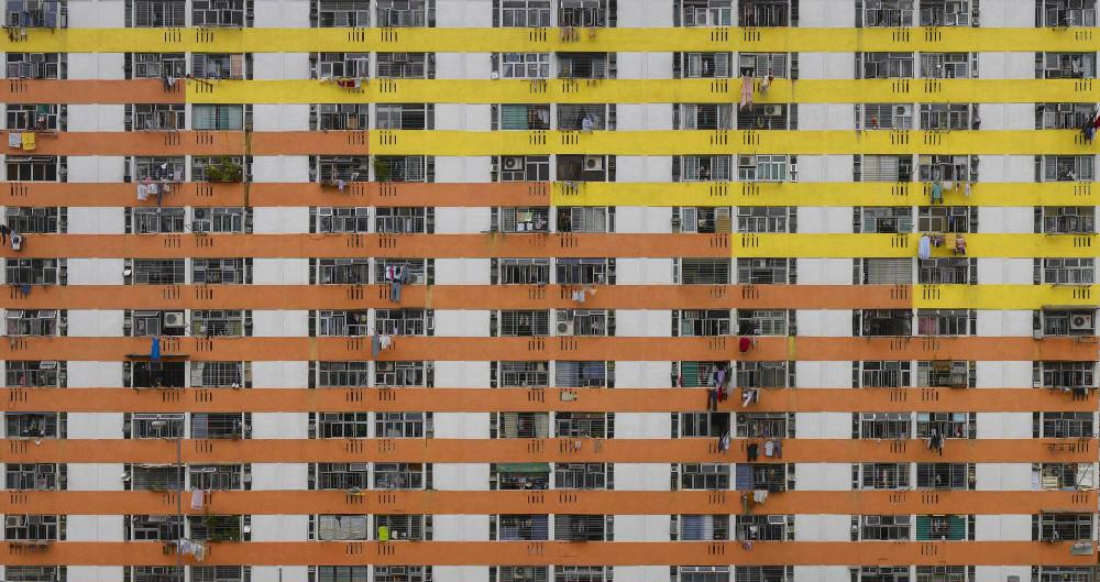 Michael Wolf - Architecture of Density 108, Chromogenic Print Mounted to Archival Substrate, Framed in Black with Plexiglass, - Bau-Xi Gallery