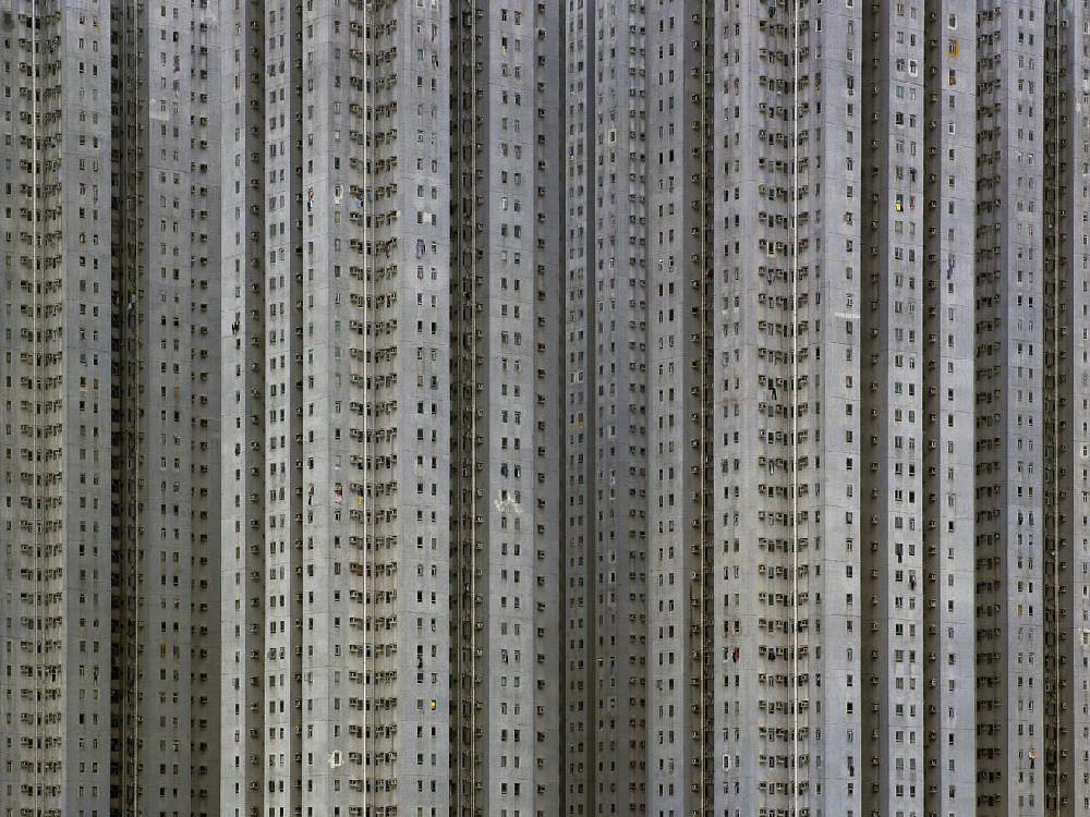Michael Wolf - Architecture of Density 76, Chromogenic Print Mounted to Archival Substrate, Framed in Black with Plexiglass, - Bau-Xi Gallery