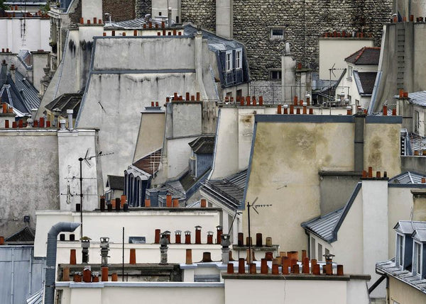 Michael Wolf - Paris Rooftops 1, Chromogenic Print Mounted to Archival Substrate, Framed in Black with Plexiglass, - Bau-Xi Gallery