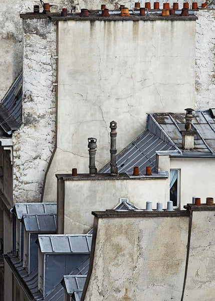 Michael Wolf - Paris Rooftops 5, Chromogenic Print Mounted to Archival Substrate, Framed in Black with Plexiglass, - Bau-Xi Gallery