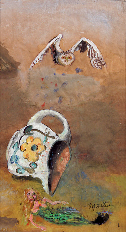 James Martin Artwork 'Untitled (Owl, Jug, Mermaid)' | Available at fosterwhite.com