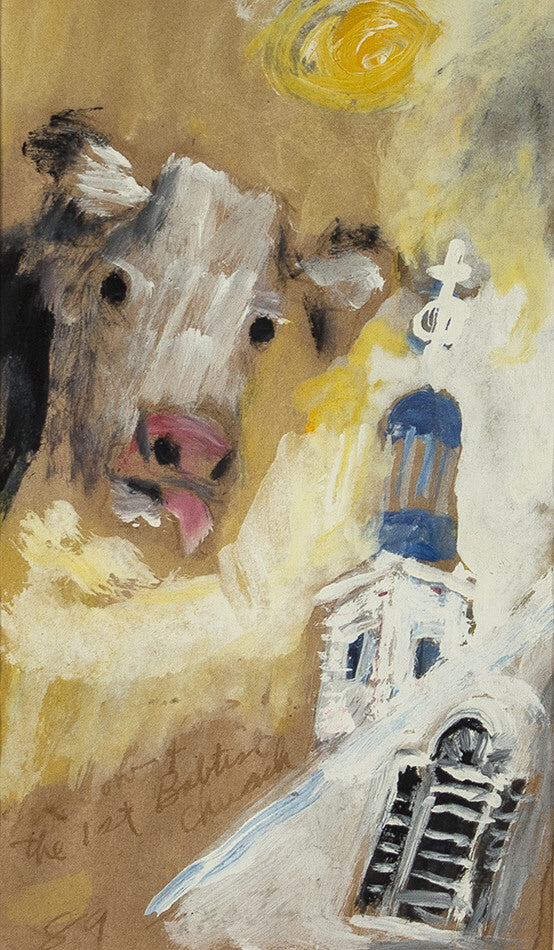 James Martin Artwork 'Cow And The 1st Baptist Church' | Available at fosterwhite.com