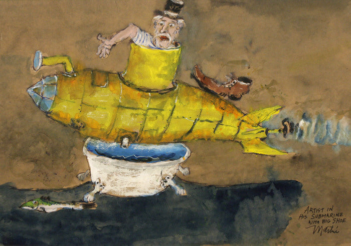 James Martin Artwork 'Artist in His Submarine with Big Shoe' | Available at fosterwhite.com