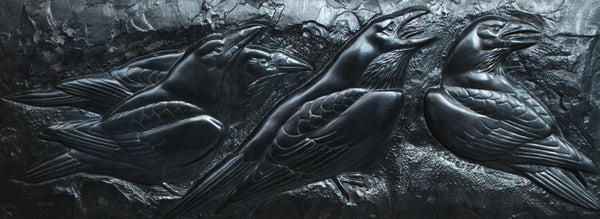 Tony Angell Artwork 'Raven's Wall, AP 1/1' | Available at fosterwhite.com