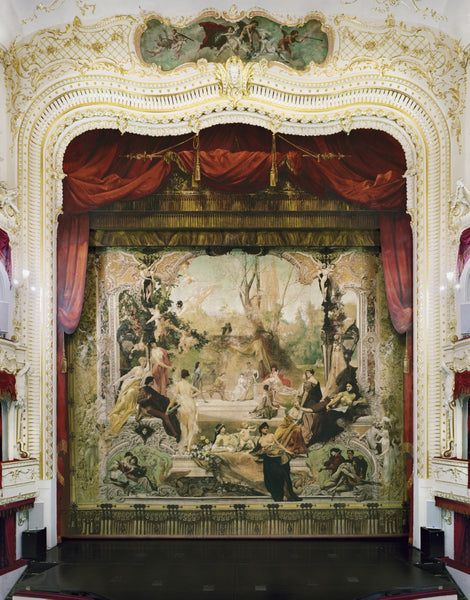 Gustav Klimt Painted Curtain, Municipal Theatre, Karlovy Vary, Czech Republic, 2019
